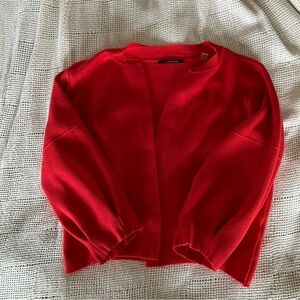 T Tahari Vibrant Red cardigan